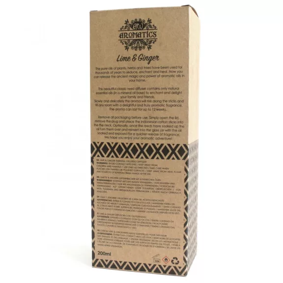 Limette & Ingwer Raumduft mit Bambusstäbchen 200ml