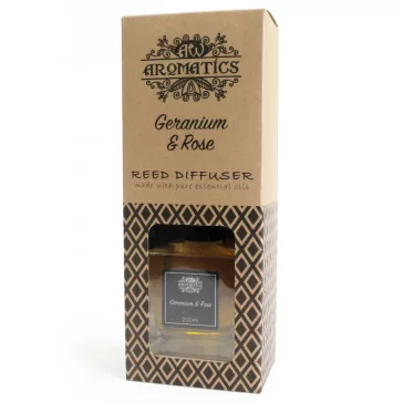 Geranie & Rose Raumduft mit Bambusstäbchen 200ml