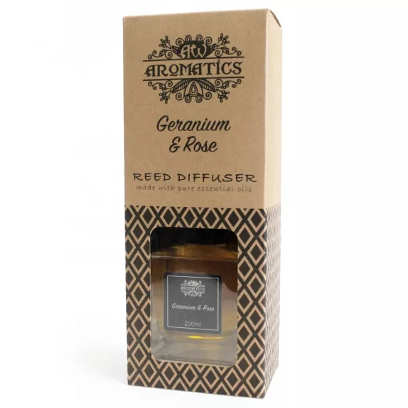 Geranie & Rose Raumduft mit Bambusstäbchen 200ml