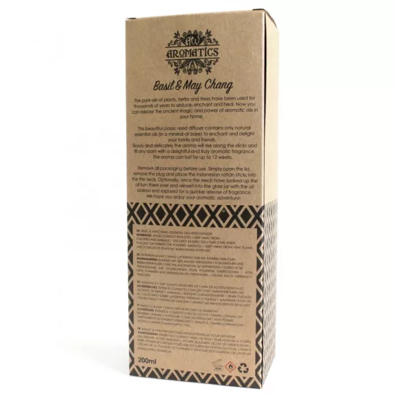 Basilikum & Maychang Raumduft mit Bambusstäbchen 200ml