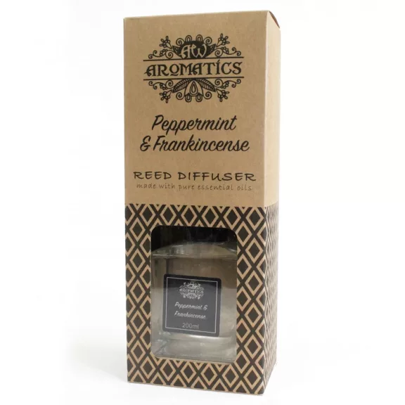 Pfefferminze & Weihrauch Raumduft mit Bambusstäbchen 200ml
