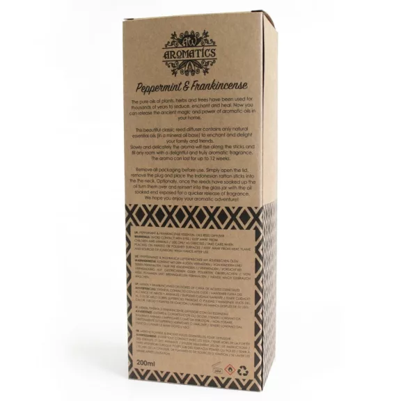 Pfefferminze & Weihrauch Raumduft mit Bambusstäbchen 200ml