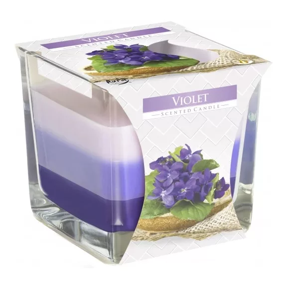Regenbogen-Duftkerze im Glas - Violett Regenbogen-Duftkerze im Glas - Violett