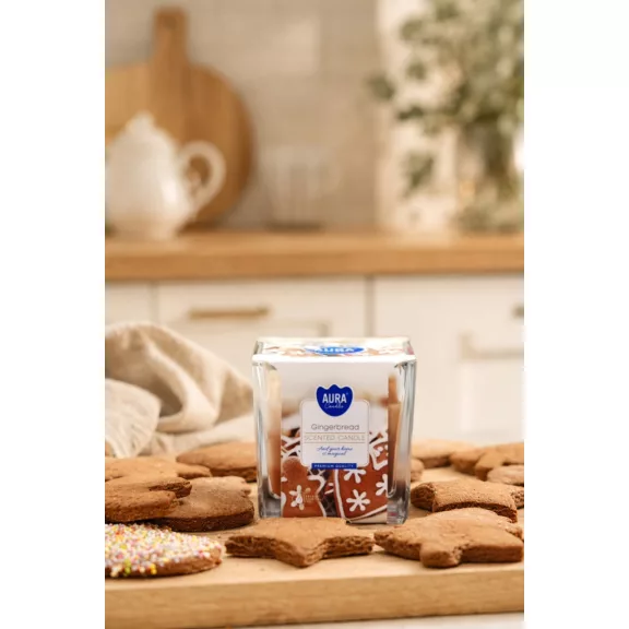 Regenbogen-Duftkerze im Glas - Lebkuchen Regenbogen-Duftkerze im Glas - Lebkuchen