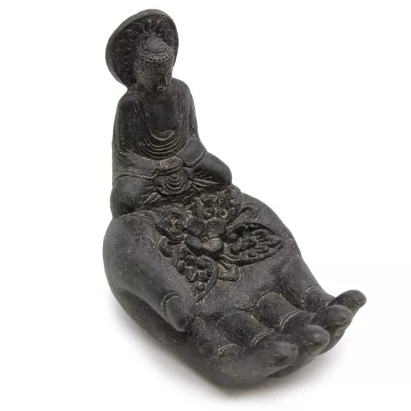 Buddha Räucherstäbchenhalter – Hand (schwarz) Buddha Räucherstäbchenhalter – Hand (schwarz)