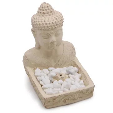 Buddha Feng Shui Räucherhalter (cremefarben)