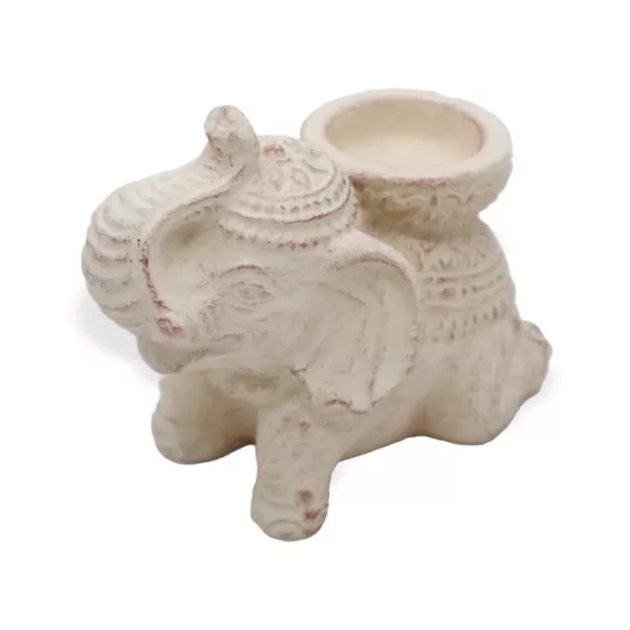 Elefanten Räucherstäbchenhalter & Kerzenhalter (cremefarben) Elefanten Räucherstäbchenhalter & Kerzenhalter (cremefarben)