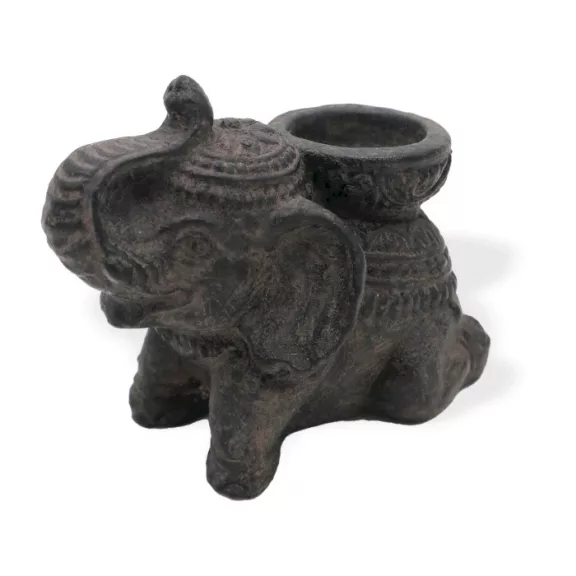 Elefanten Räucherstäbchenhalter & Kerzenhalter (schwarz antik) Elefanten Räucherstäbchenhalter & Kerzenhalter (schwarz antik)