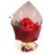 Stehendes Seifenblumen-Bouquet - Rot