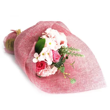 Stehender Seifenblumenstrauß - Rosa