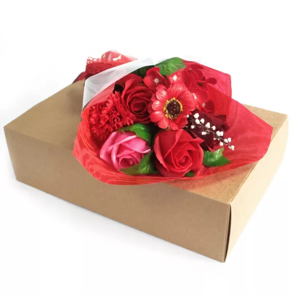 Seifenblumen-Strauß in Box - Rot Seifenblumen-Strauß in Box - Rot