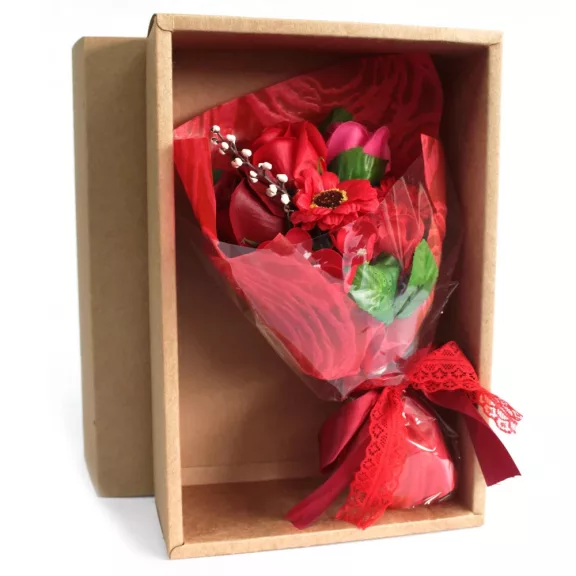 Seifenblumen-Strauß in Box - Rot Seifenblumen-Strauß in Box - Rot