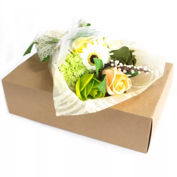 Seifenblumenstrauß in Box - Grün Seifenblumenstrauß in Box - Grün