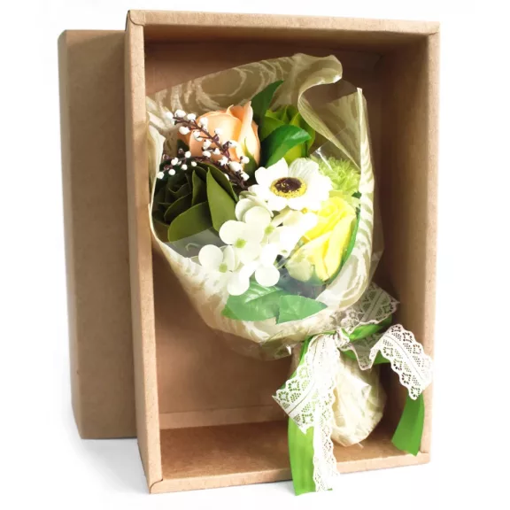Seifenblumenstrauß in Box - Grün Seifenblumenstrauß in Box - Grün