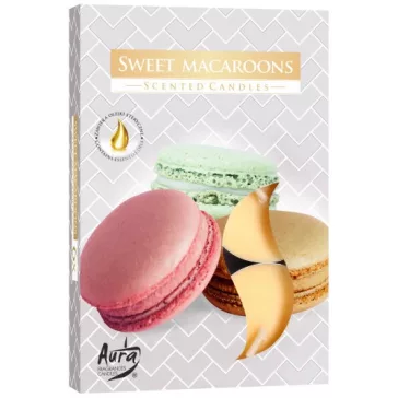 Duft-Teelichter – 6 Stück – Süße Macarons