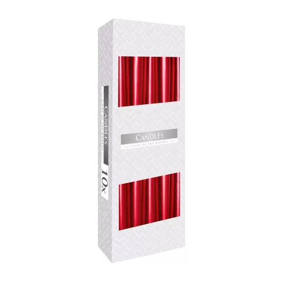 Getauchte Spitzkerzen – Rot Metallic Getauchte Spitzkerzen – Rot Metallic