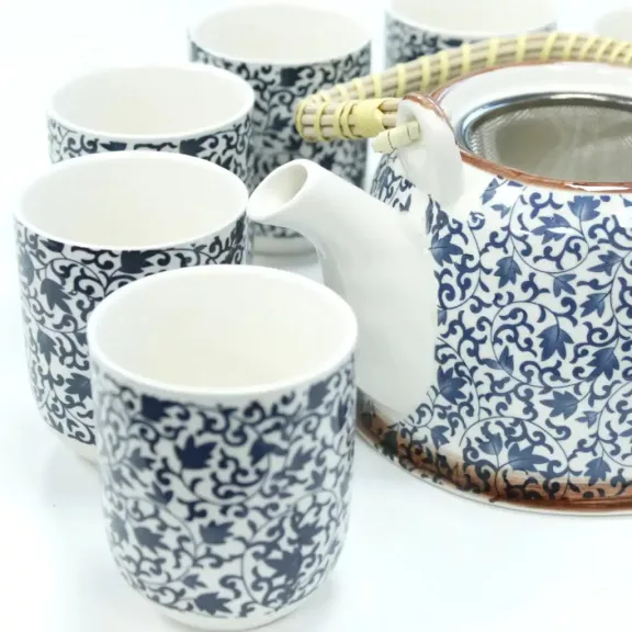Teeservice - Blaue Blätter Teeservice - Blaue Blätter