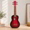 Handgefertigte Ukulele - Rot Schattiert (4 Saiten)