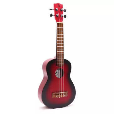 Handgefertigte Ukulele - Rot Schattiert (4 Saiten)