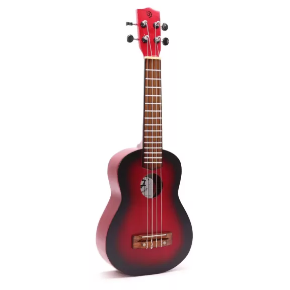 Handgefertigte Ukulele - Rot Schattiert (4 Saiten)