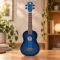 Handgefertigte Ukulele - Blau Schattiert (4 Saiten)