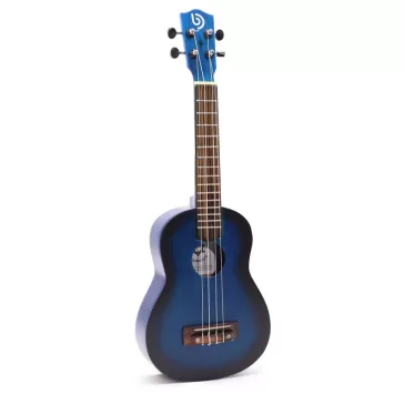 Handgefertigte Ukulele - Blau Schattiert (4 Saiten)