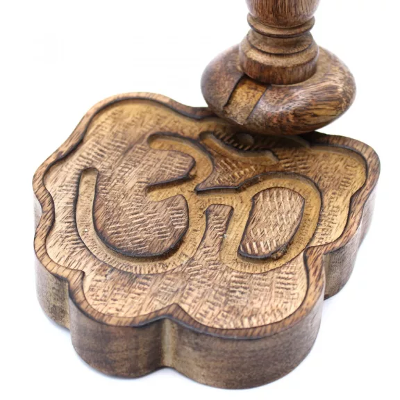 Mittlerer Mango-Holz „Flüssiger Rauch“ Räucherstäbchenhalter – Ohm Mittlerer Mango-Holz „Flüssiger Rauch“ Räucherstäbchenhalter – Ohm