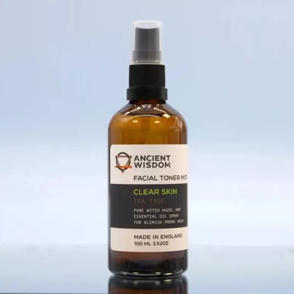Tonisierendes Gesichtsspray - Hamamelis und Teebaumöl 100ml Tonisierendes Gesichtsspray - Hamamelis und Teebaumöl 100ml