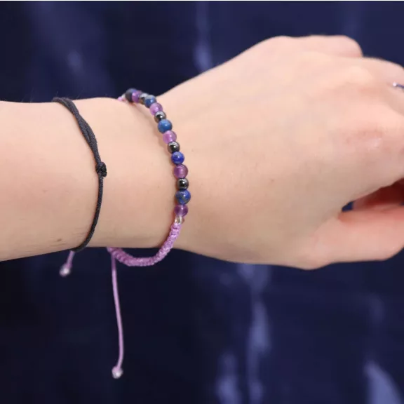 Wassermann – Sternzeichen Kerze mit Kristallen und Armband Wassermann – Sternzeichen Kerze mit Kristallen und Armband