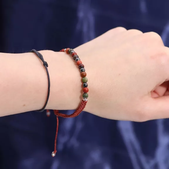 Widder - Sternzeichen Kerze mit Kristallen und Armband