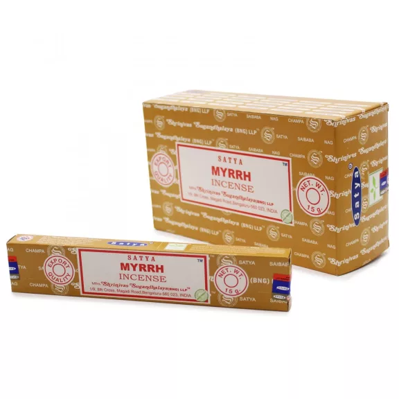 Satya Räucherstäbchen 15 g – Myrrhe Satya Räucherstäbchen 15 g – Myrrhe