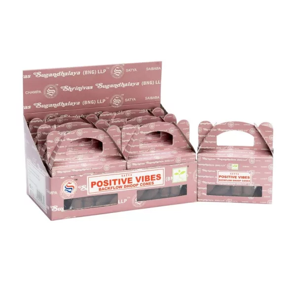 24 Stück Satya Positive Vibrationen Flüssiger Rauch Duftende Kegel 24 Stück Satya Positive Vibrationen Flüssiger Rauch Duftende Kegel