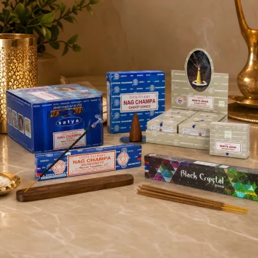 Nag Champa Räucherstäbchen & Duftkegel